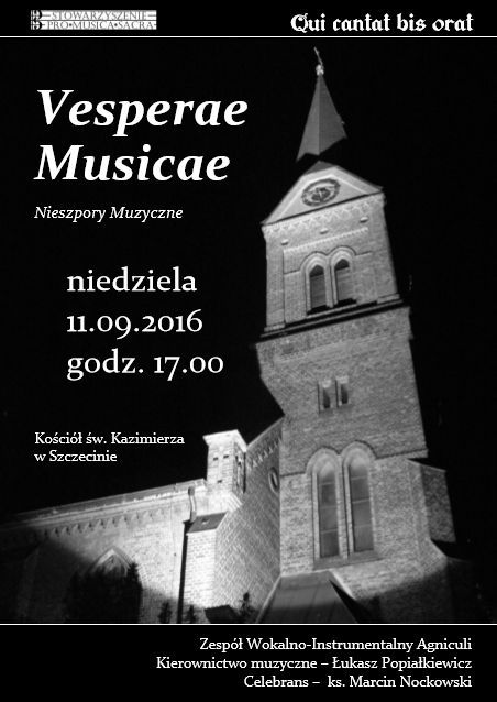 11 września 2016 <BR>Vesperae Musicae